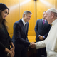 Illustration for article titled Pope Francis Got to Meet George And Amal Clooney